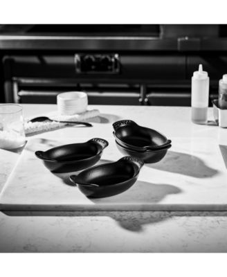 Enameled Cast Iron Mini Oval Bakers, Set of 4