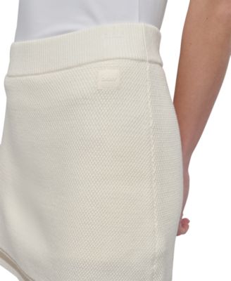 Women's Knit Logo Striped-Hem Pull-On Court Skirt