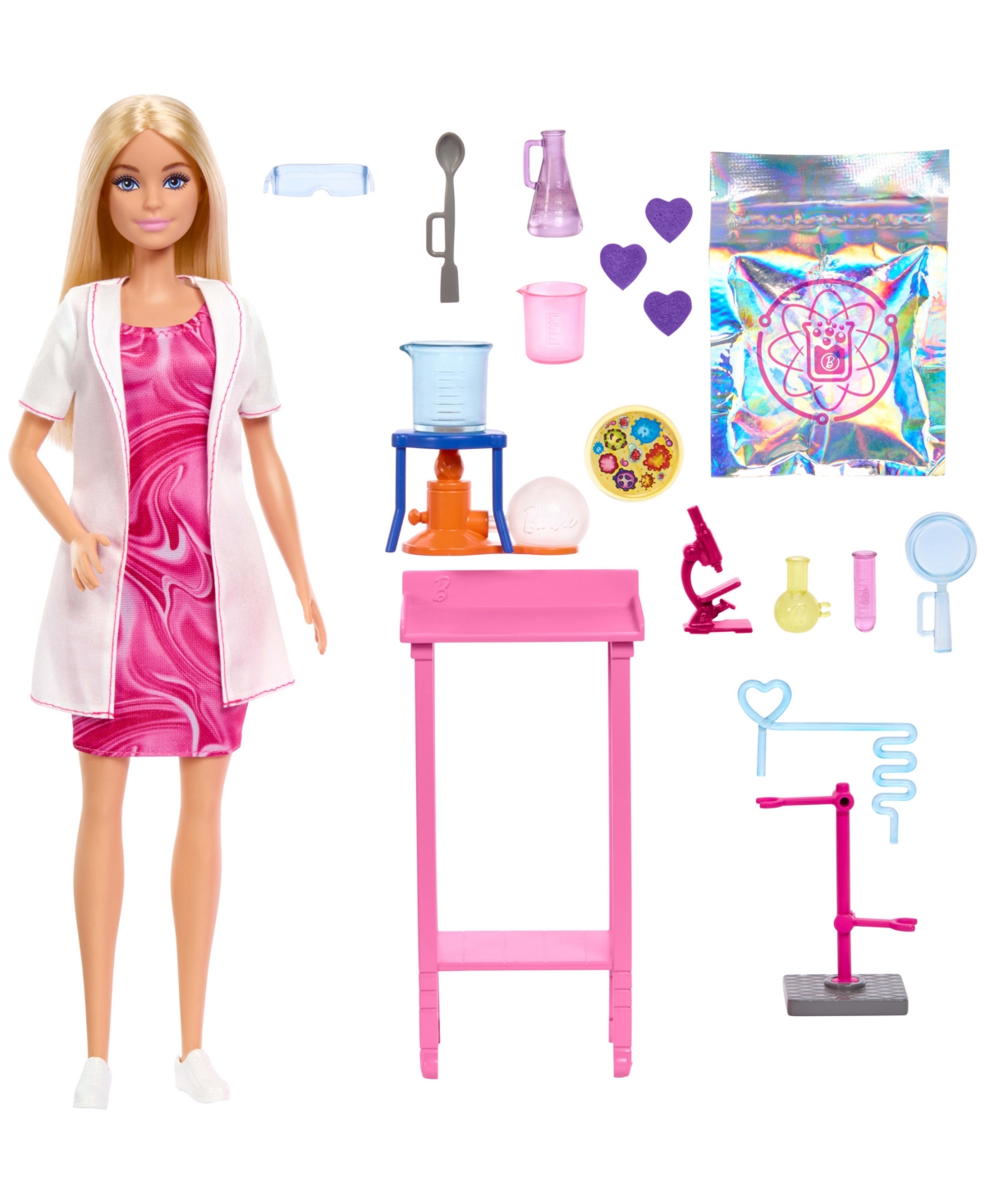 Barbie Scientist Doll And Accessories With Blonde Fashion Doll, Lab Table, & Color-change Accessories In Multi-color