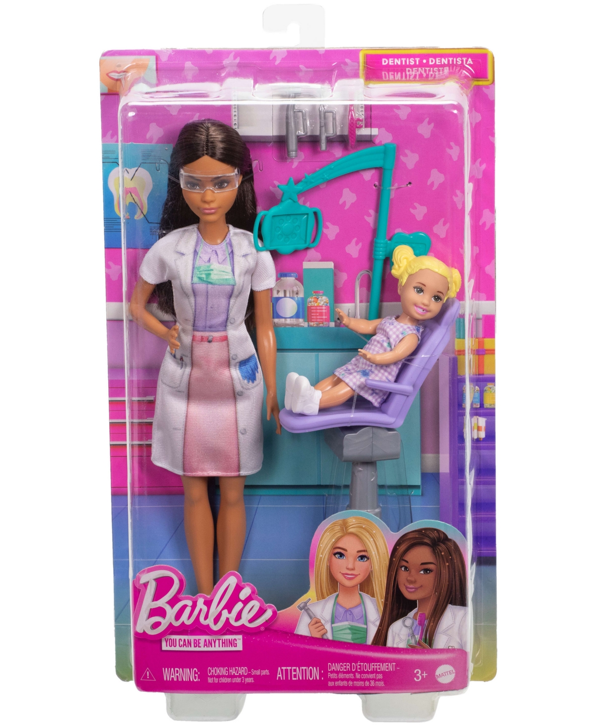 Shop Barbie Dentist Doll With Brunette Fashion Doll, 1 Kid Doll, Medical Doctor Furniture & Accessories In Multi-color