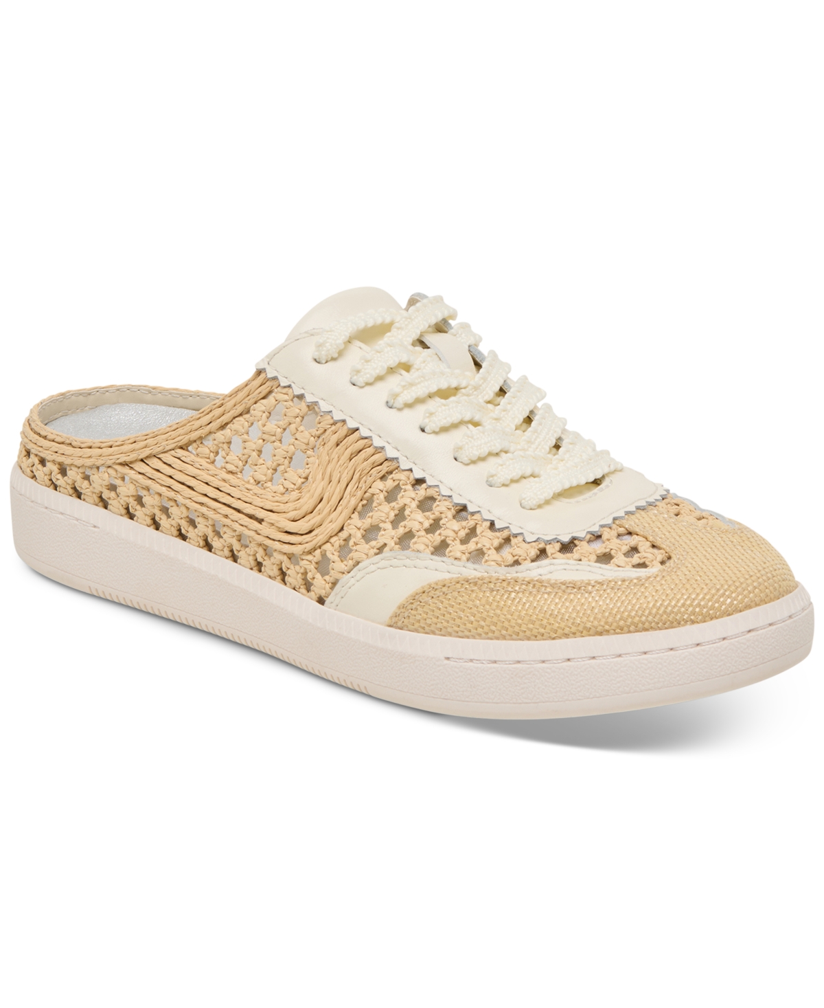 Dolce Vita Women's Notice Slide Mule Sneakers In Light Natural Woven Raffia