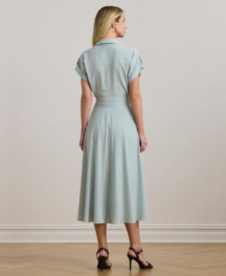 Women's Floral Belted Crepe Dress