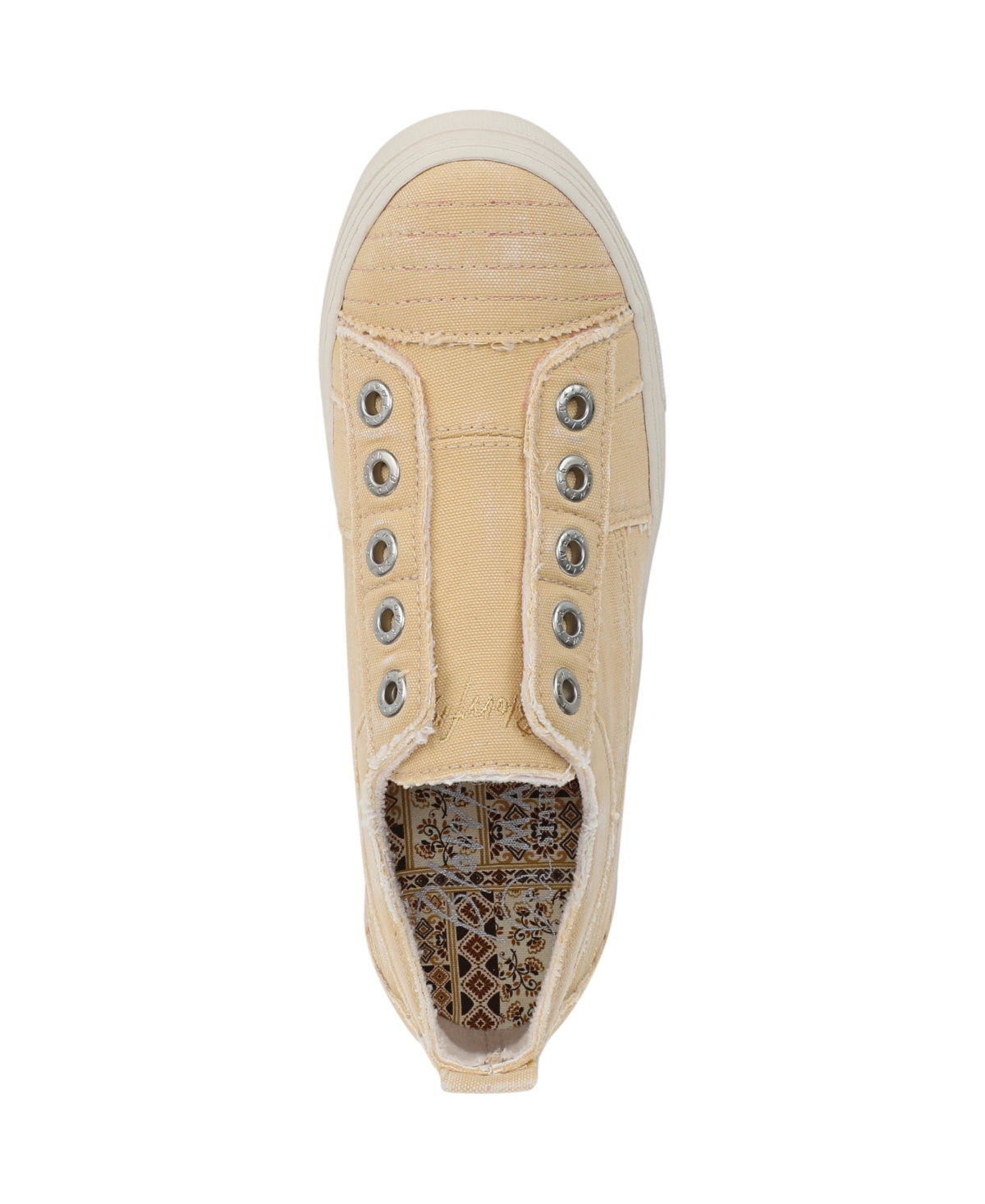 Shop Blowfish Malibu Women's Super Play Slip On Platform Sneakers In Yellow Canvas