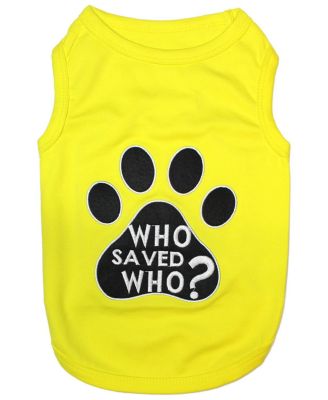 Who Saved Who Dog T Shirt