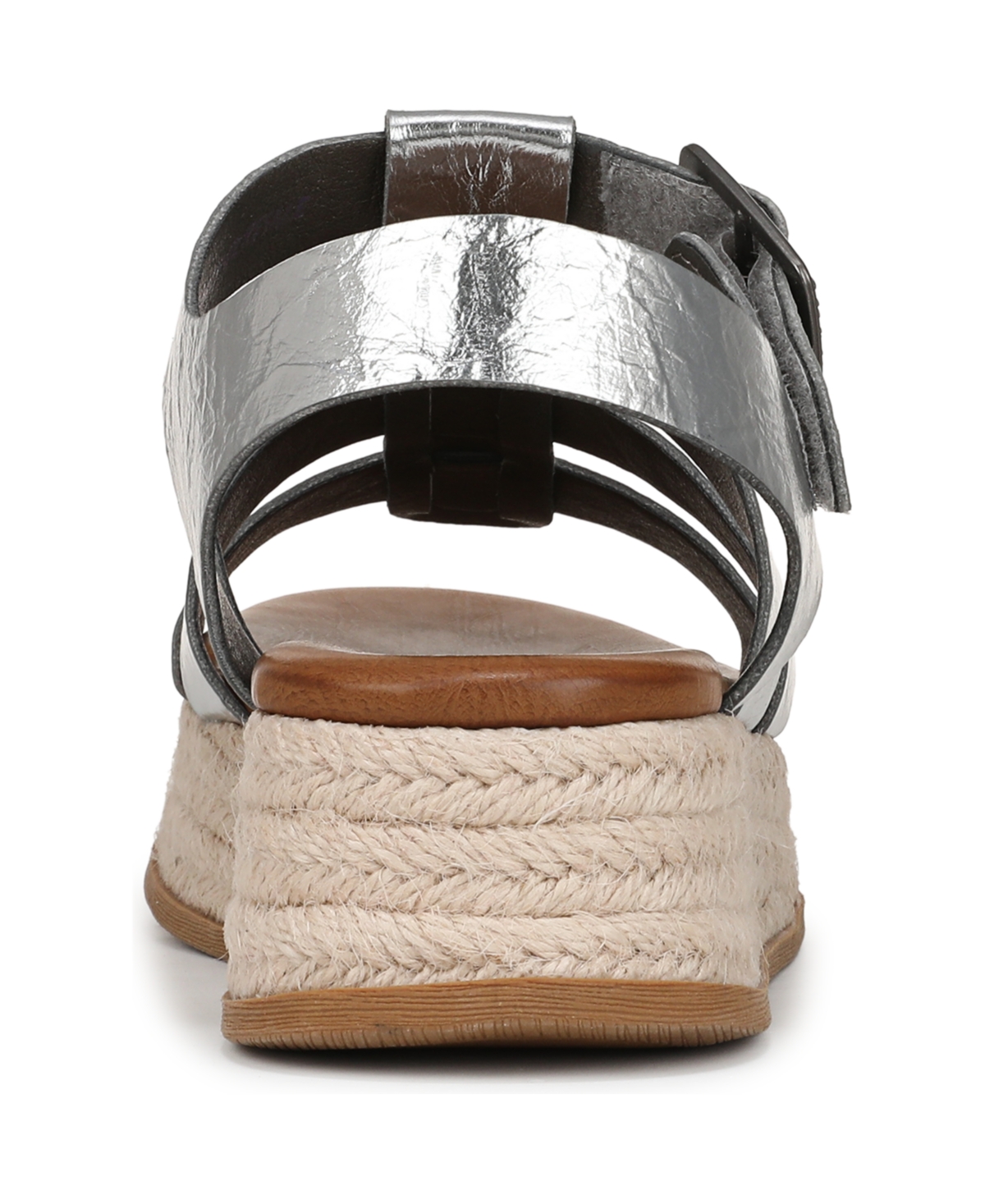 Shop Blowfish Malibu Women's Madrid 2 Fisherman Wedge Sandals In Silver Metallic Faux Leather