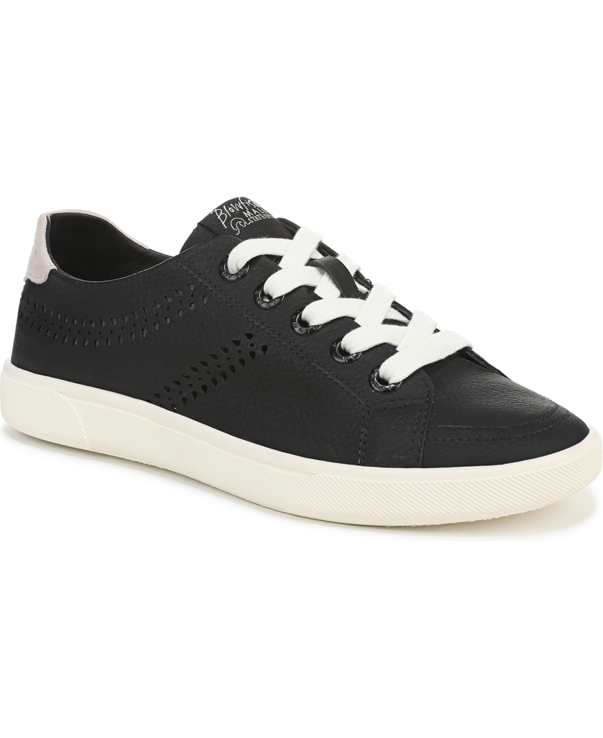 Shop Blowfish Malibu Women's Tanner Low Profile Lace Up Sneakers In Black Faux Leather