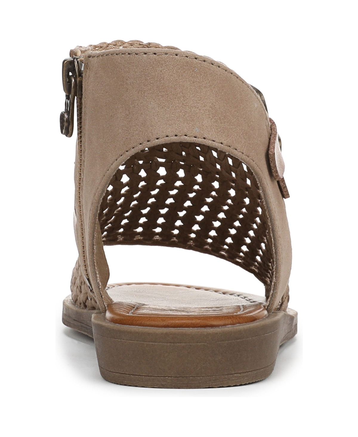 Shop Blowfish Malibu Women's Dream Strappy Low Wedge Sandals In Oak Faux Suede