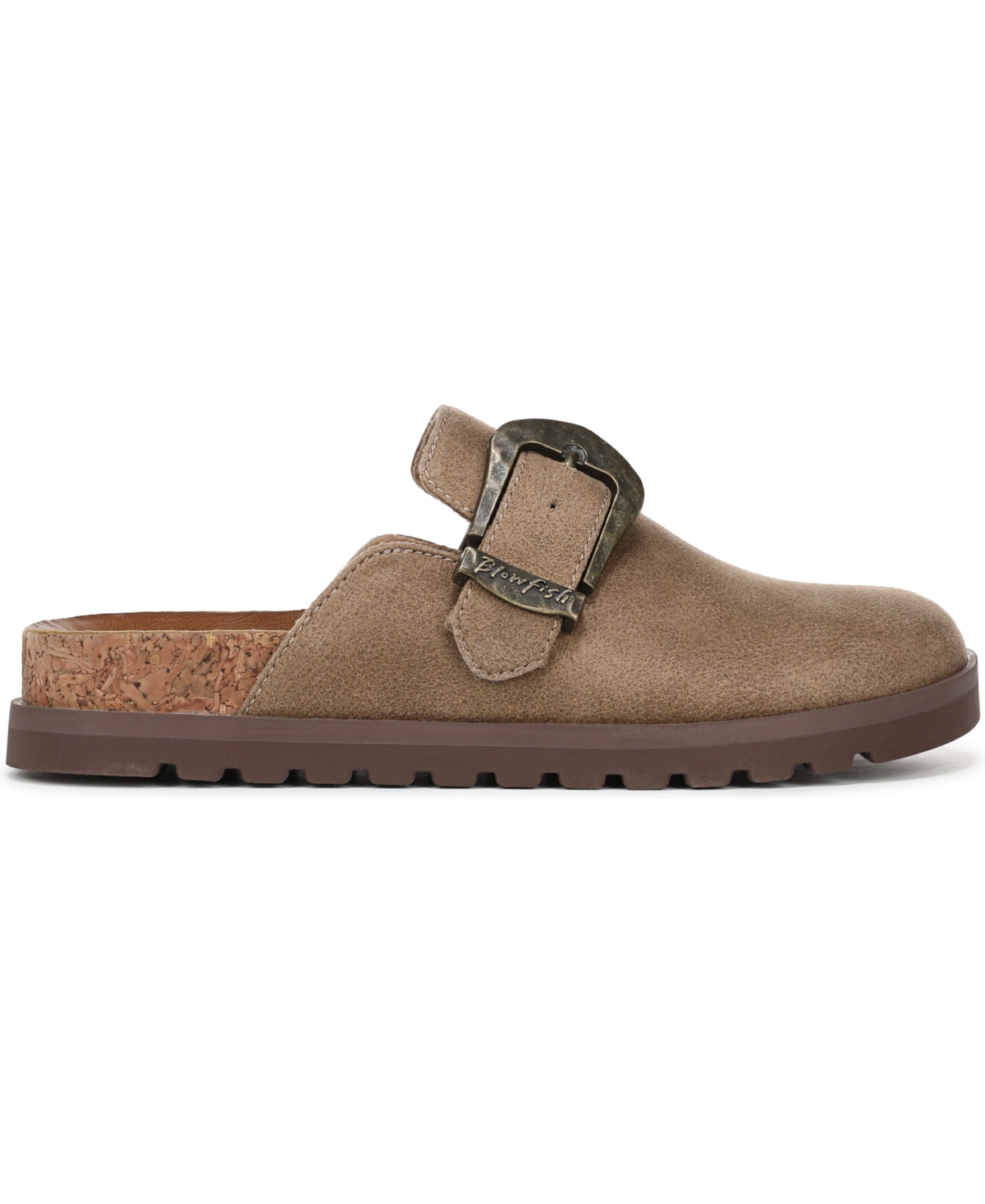 Blowfish Malibu Women's Sienna Round Toe Slip On Flat Clogs In Tan Faux Leather
