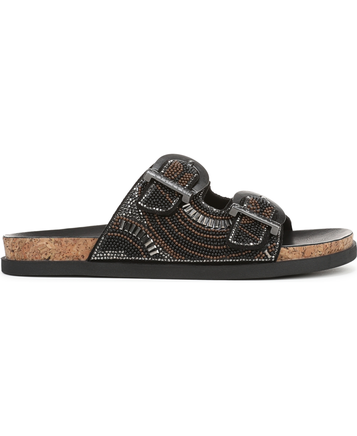 Shop Blowfish Malibu Women's Lima Open Round Toe Slide Platform Sandals In Black Beaded