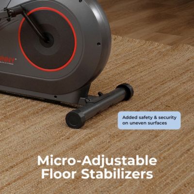 12” Stride Smart Elliptical Machine w/300LB Capacity & Pulse Sensor w Free SunnyFit App Bluetooth