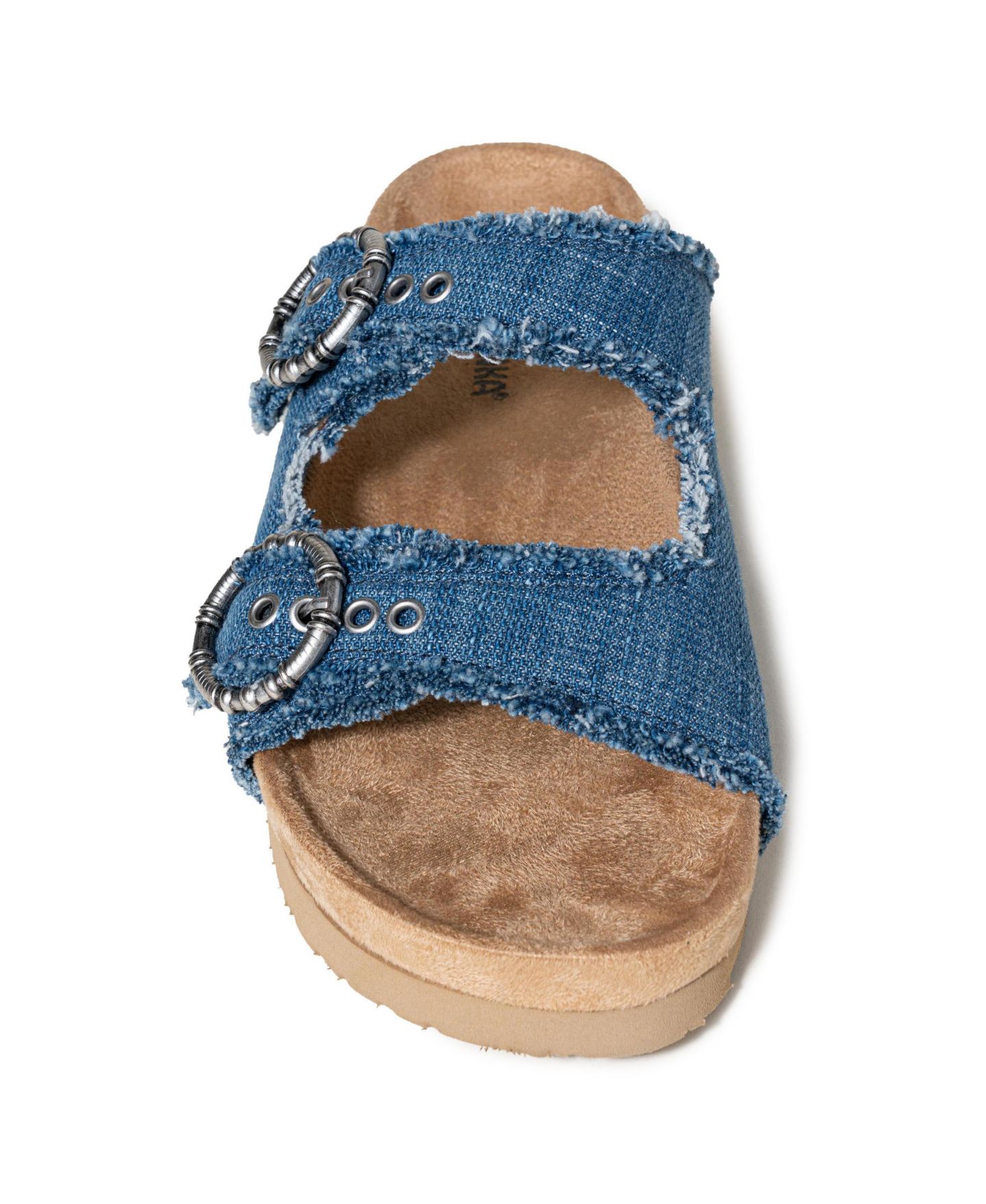 Женские сандалии Minnetonka Georgine Buckle Slide, цвет: Синий джинсовый — фото 2