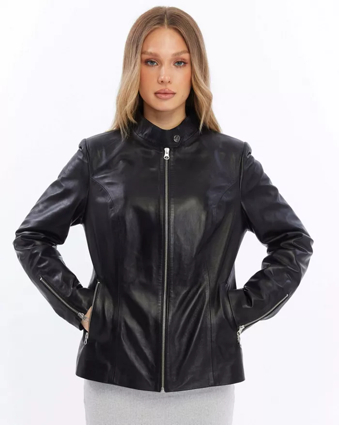 Women's Genuine Leather Jacket - thumbnail 7