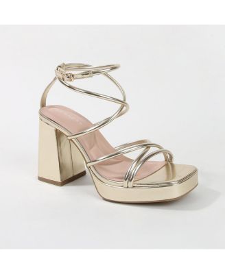 Aggie Strappy Platform Heels