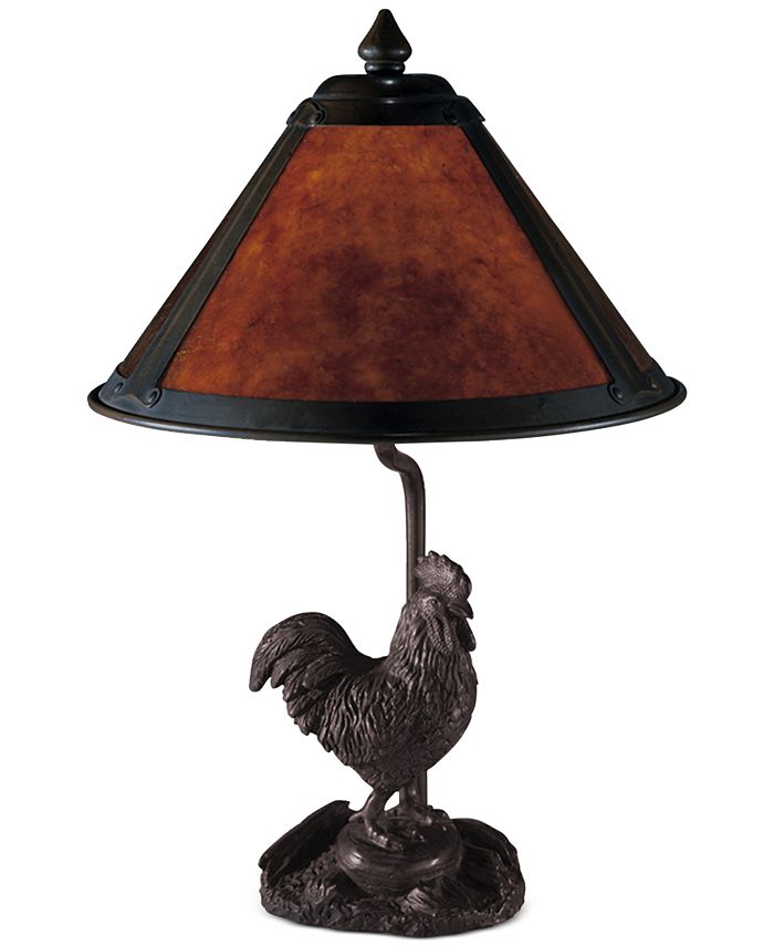 Dale Tiffany Rooster Mica Table Lamp - Macy's