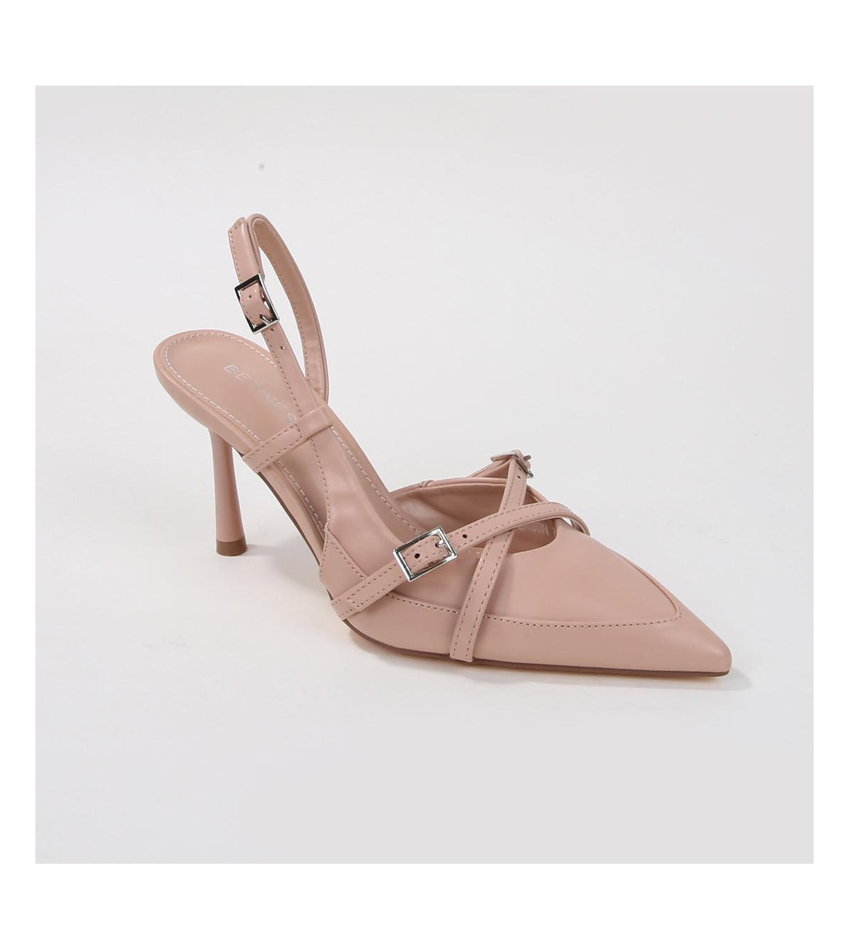 Anderson Crisscross Strap Pumps - Beige