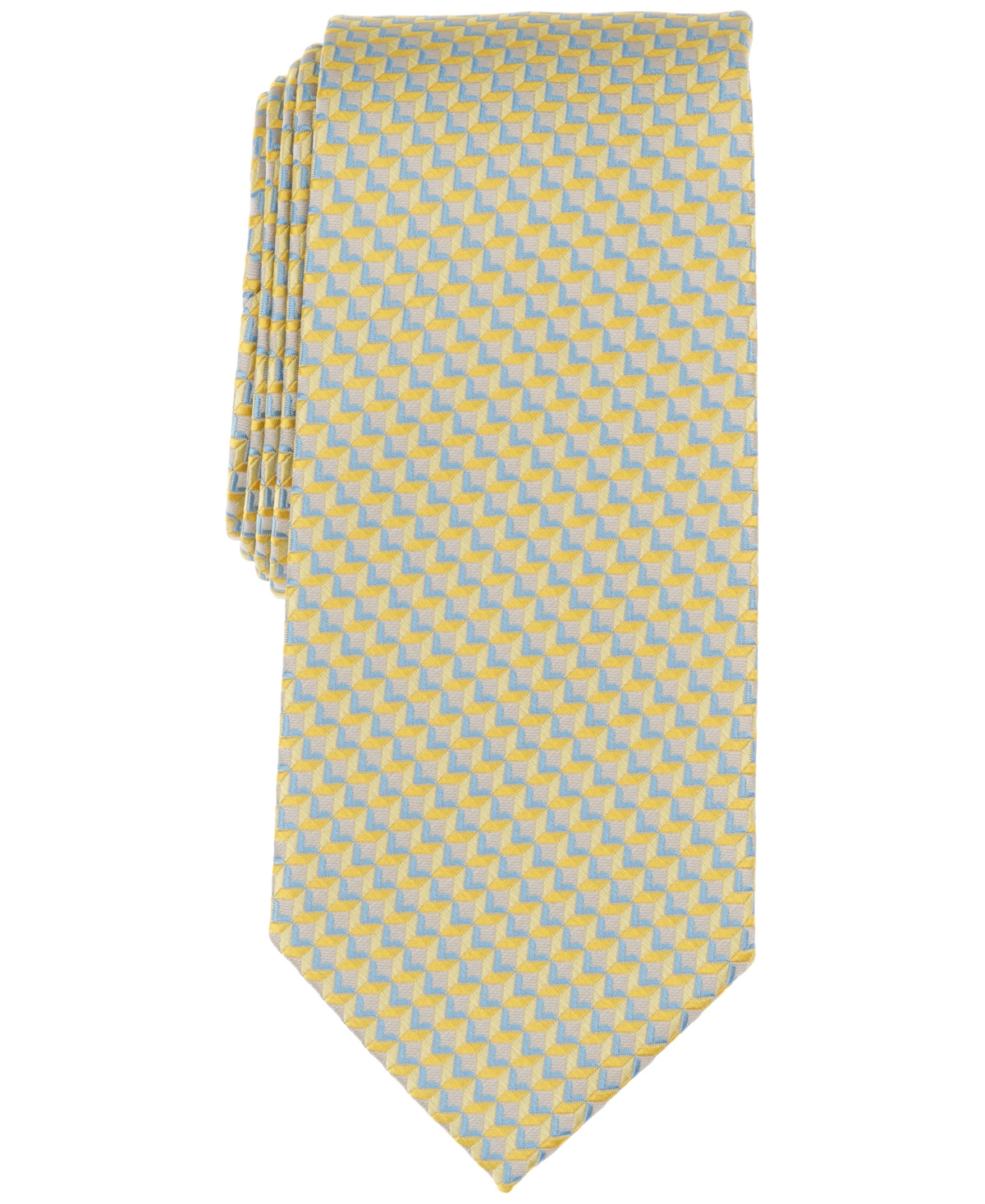 Perry Ellis Men's Chaffin Classic Geometric Tie In Yellow