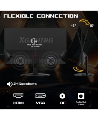 25 Inch Monitor, FHD 1080P 100Hz Ultra Thin Frameless Computer Monitor, 1ms, 99% sRGB, Low Blue Light Eye Care PC Monitor, HDMI VGA Gamer Monitor with Speakers, VESA, Tilt Adjustable