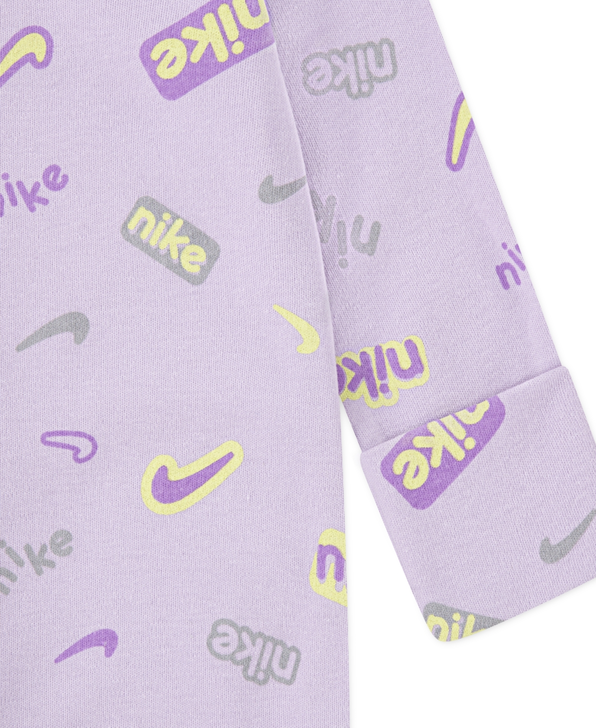 Nike Baby Girls Or Boys Printed Footed Coverall In Light Purple