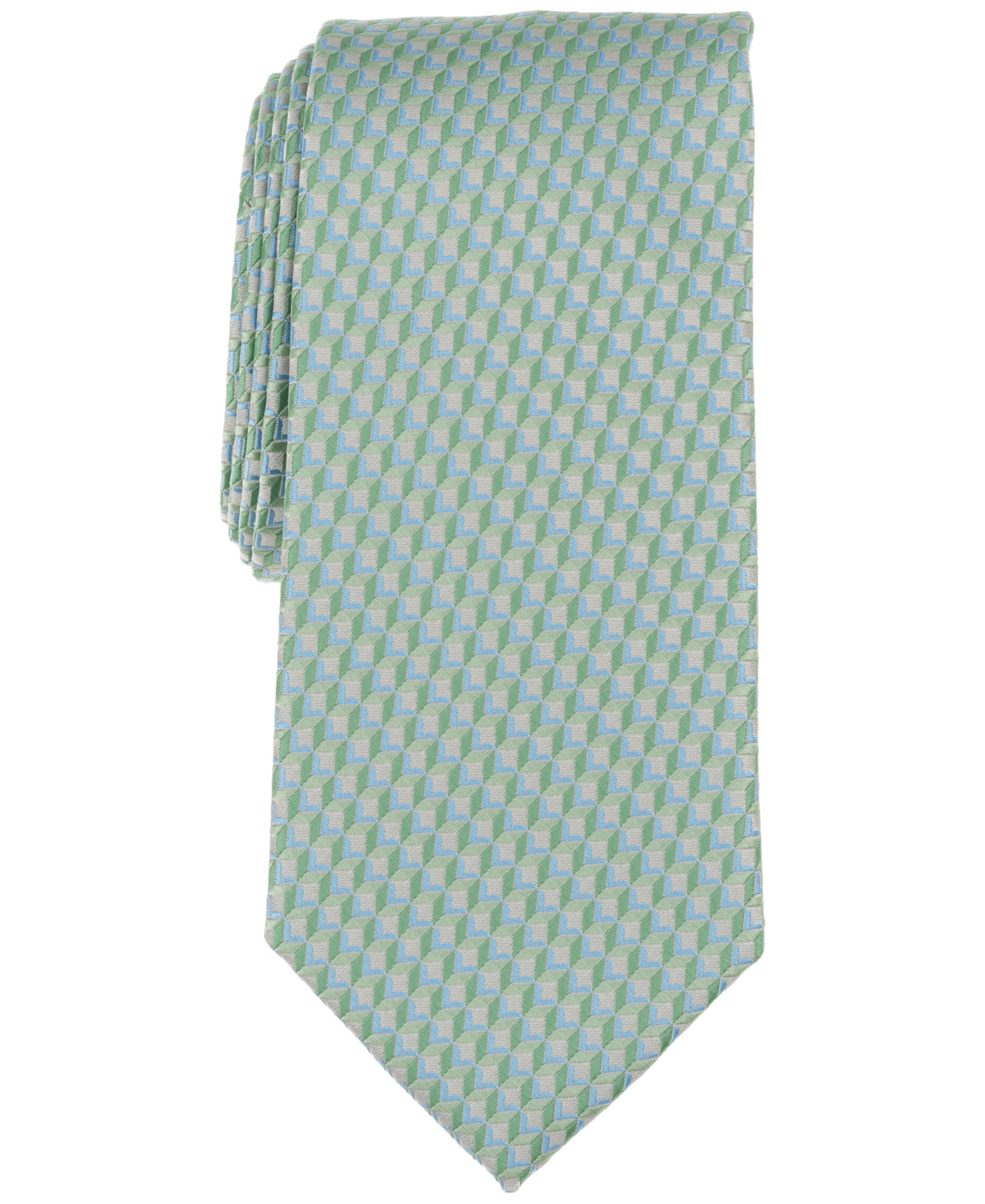 Perry Ellis Men's Chaffin Classic Geometric Tie In Green
