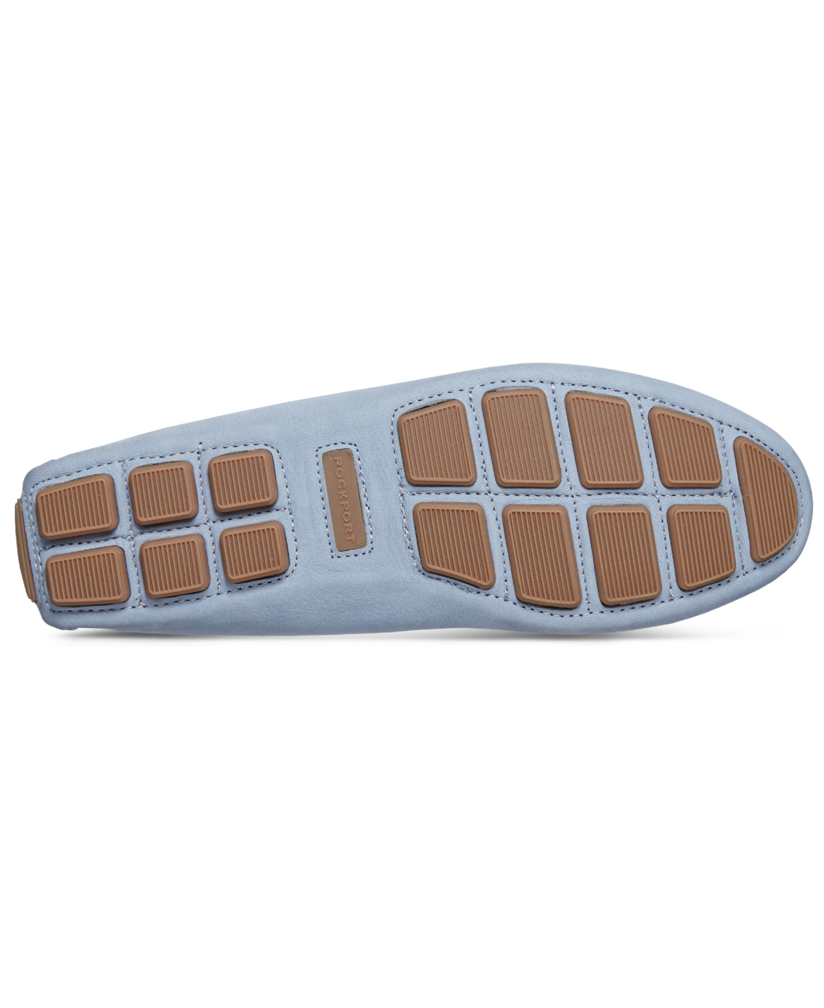 Shop Rockport Women's Blara Almond Toe Casual Flat Loafers In Light Blue Nubuck