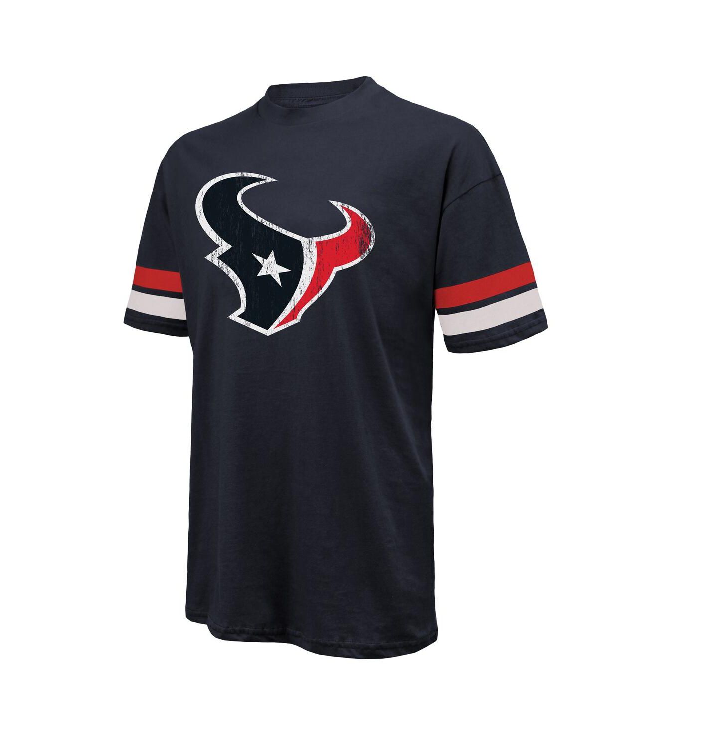 Мужская футболка Majestic Threads C.J. Stroud Navy Houston Texans Oversized Name & Number — фото 3