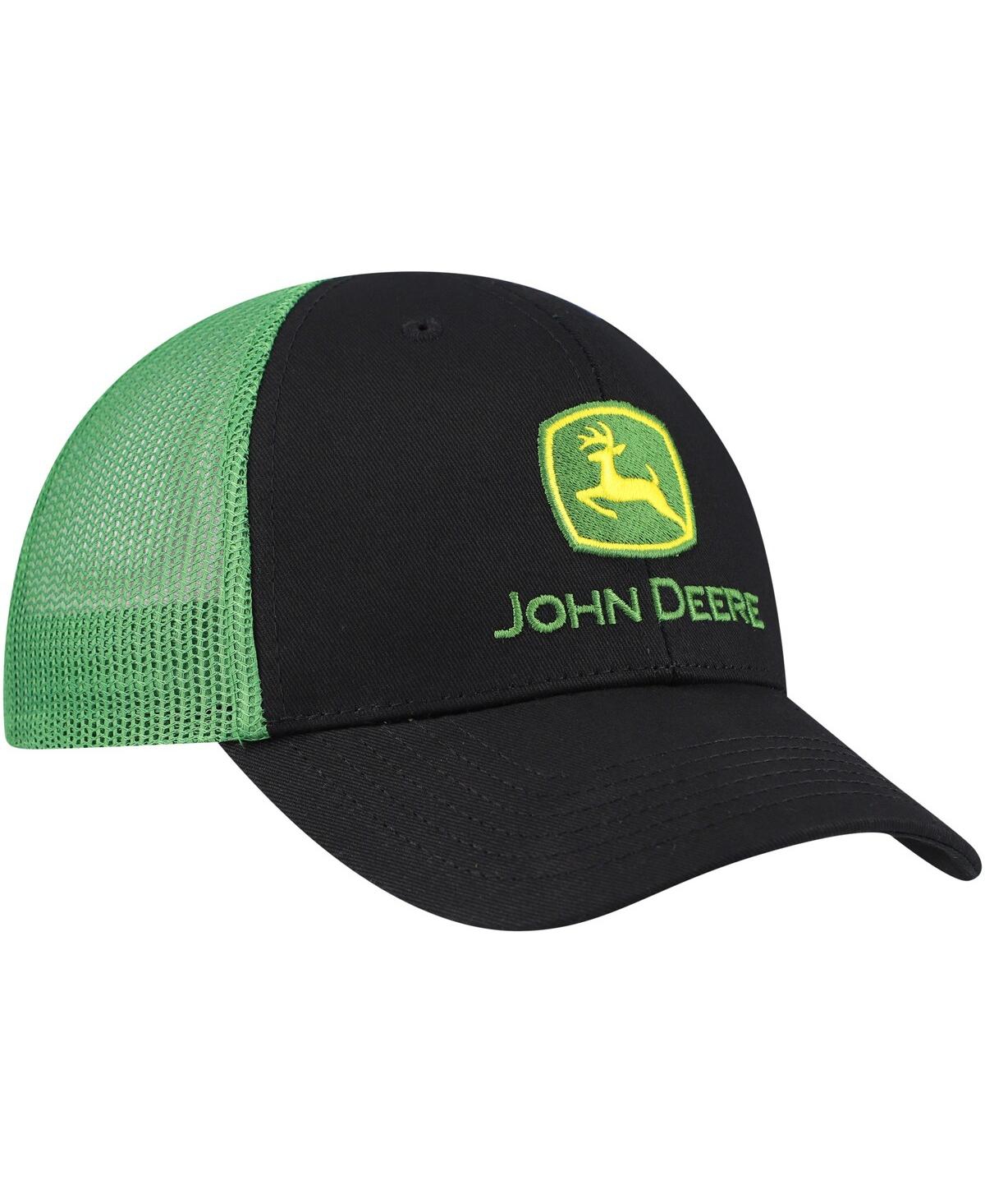 John Deere Toddler Black  Trucker Adjustable Hat In Black