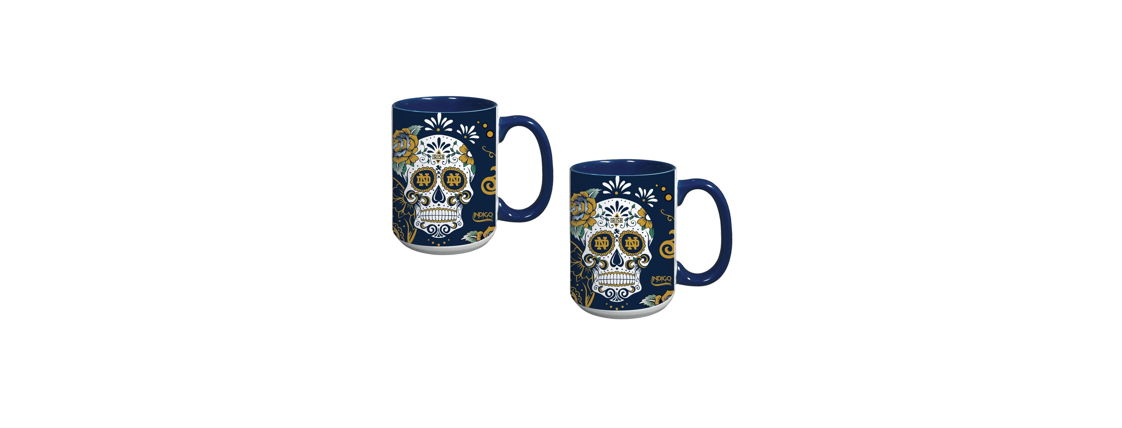 Indigo Falls Notre Dame Fighting Irish Two-Pack Dia De Los Muertos Mug Set
