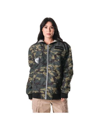 The Wild Collective - Men's and Women's Camo Memphis Grizzlies Full-Zip Hoodie Bomber Jacket