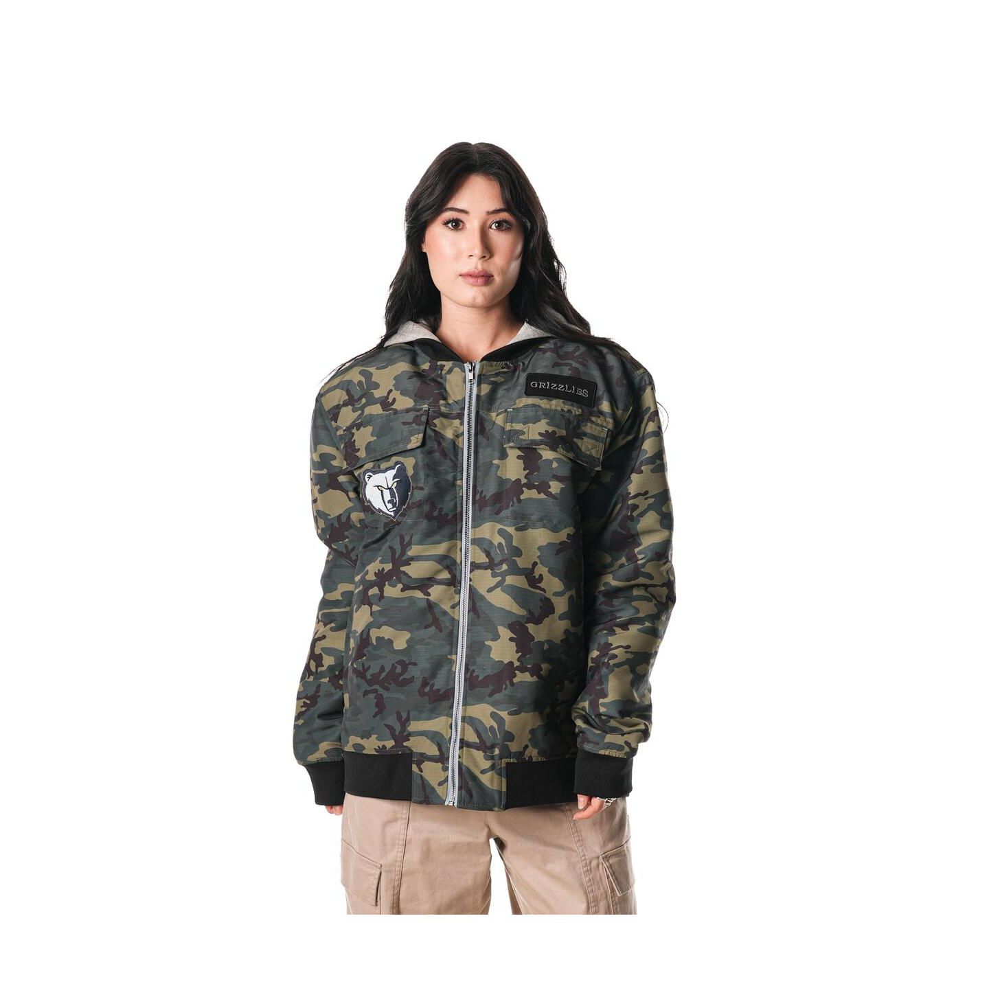 Куртка The Wild Collective Camo Memphis Grizzlies Full-Zip Bomber — фото 1
