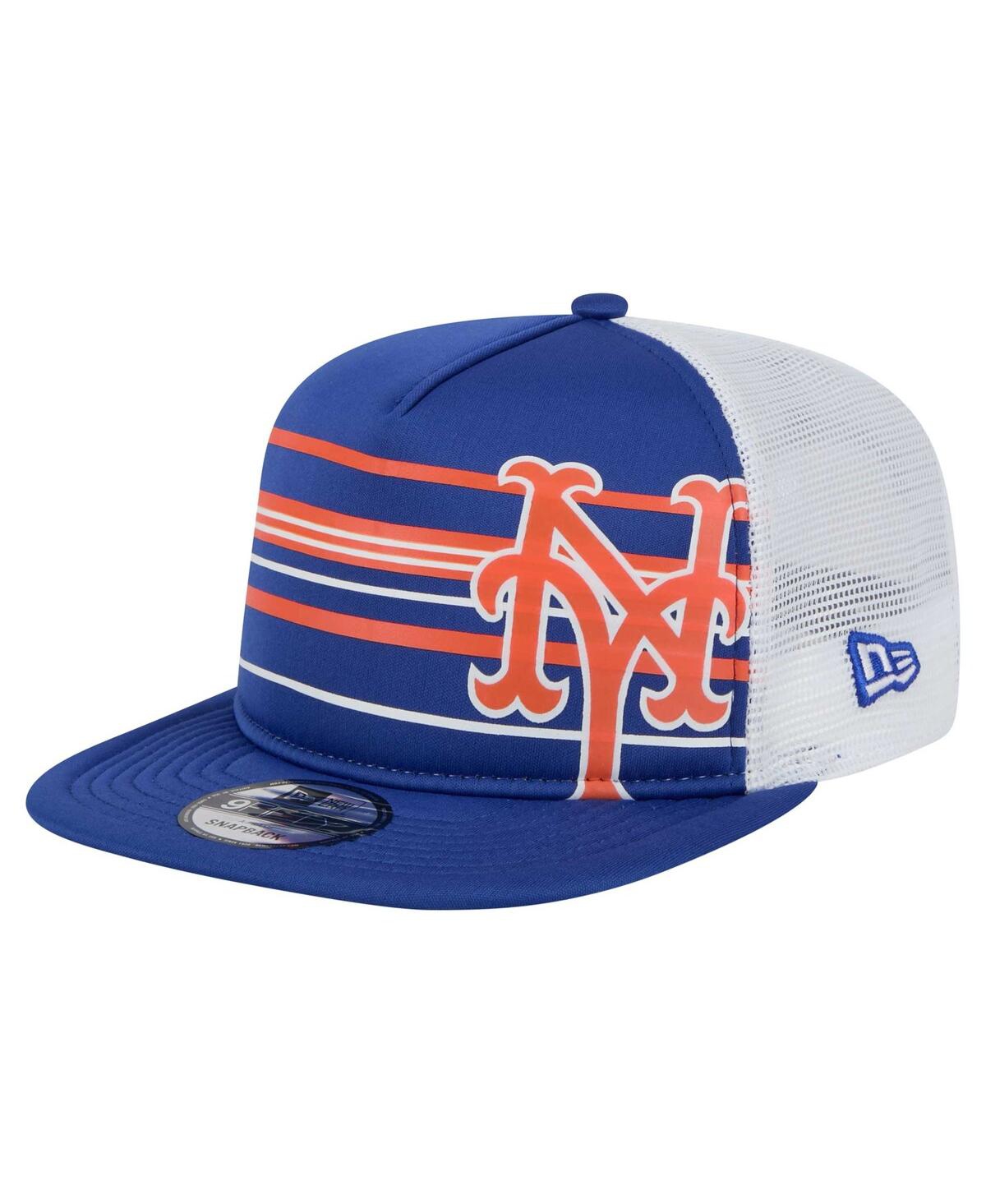 New Era Men's Royal New York Mets 9fifty A-frame Trucker Snapback Hat In Royal