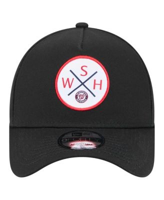 Men's Black Washington Nationals 9FORTY A-Frame Adjustable Hat