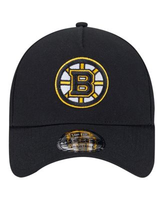 Men's Black Boston Bruins Core A-Frame 9FORTY Adjustable Hat