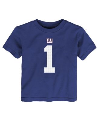 Toddler Malik Nabers Royal New York Giants Name Number T-Shirt