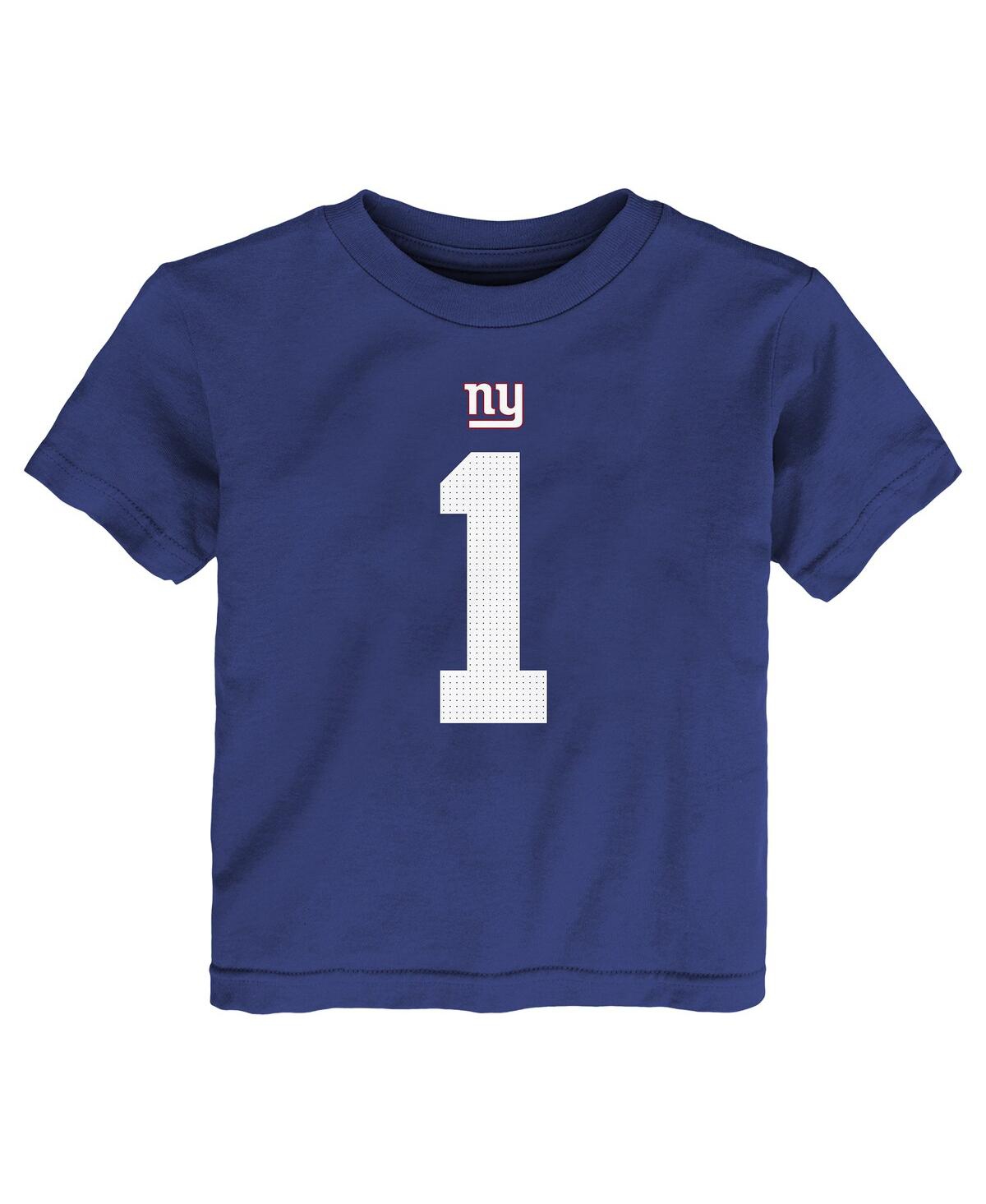 Nike Toddler Malik Nabers Royal New York Giants Name Number T-shirt In Royal