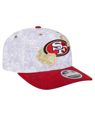 Men's White/Scarlet San Francisco 49ers AAPI Apex Collection Floral 9SEVENTY Stretch-Snap Hat