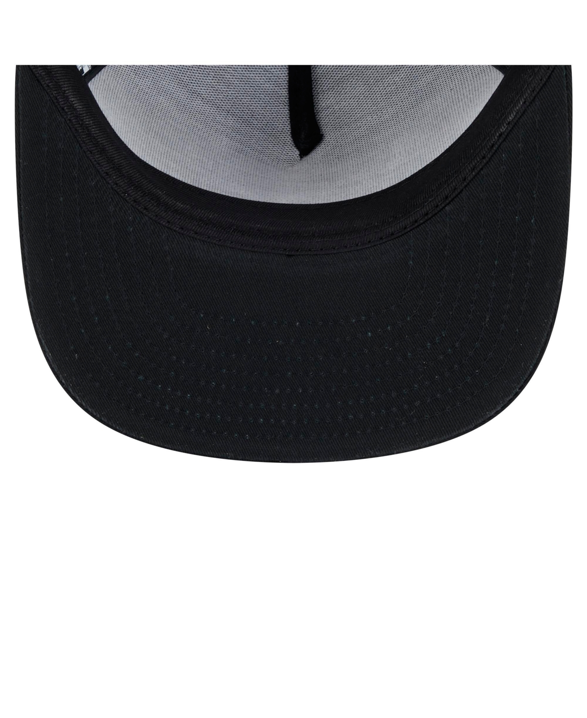 New Era Men's Black Atlanta Braves Score Check A-frame Trucker 9fifty Snapback Hat In Black