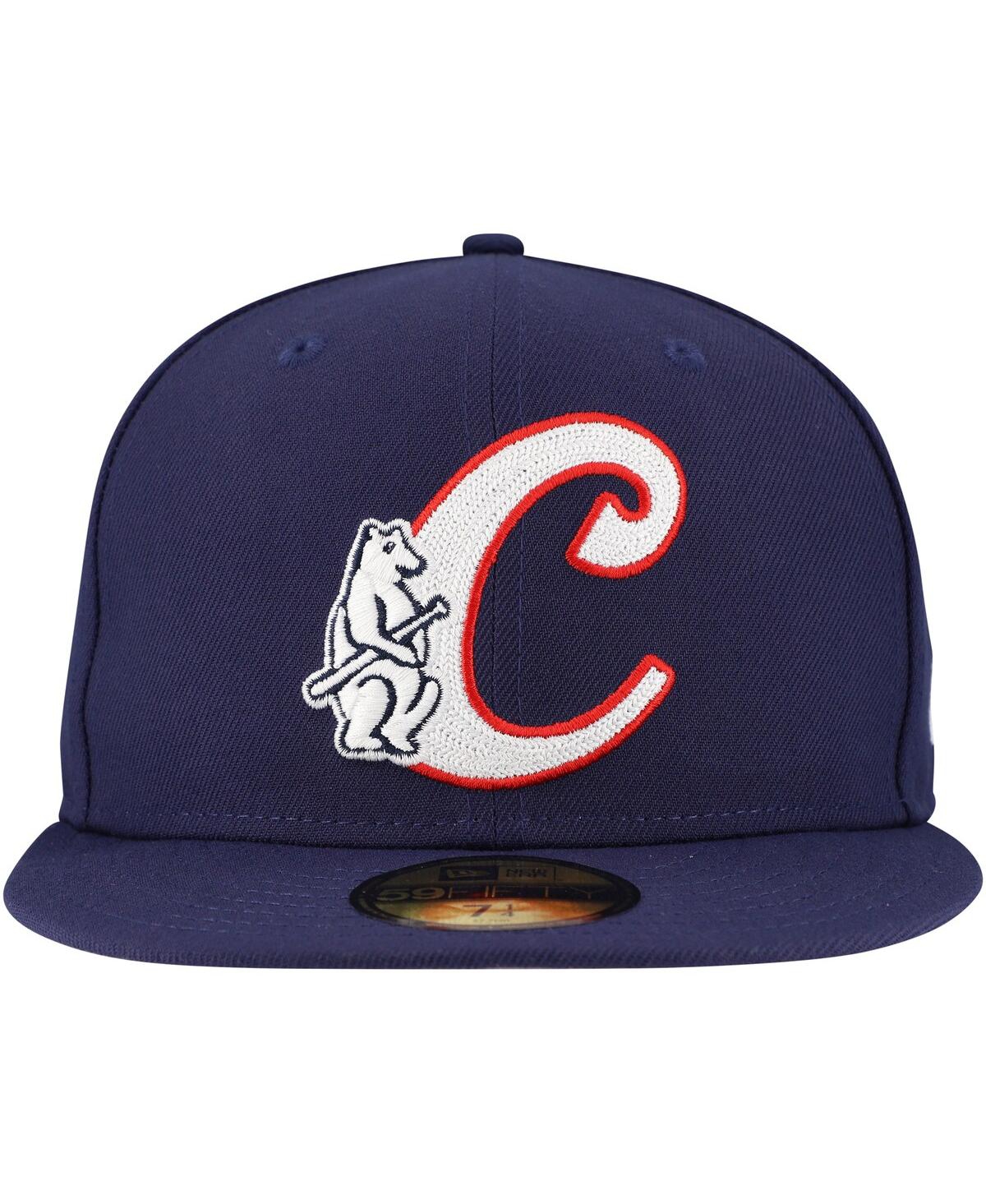 Shop New Era Men's Royal Chicago Cubs Duo Logo 2.0 59fifty Fitted Hat In Navy
