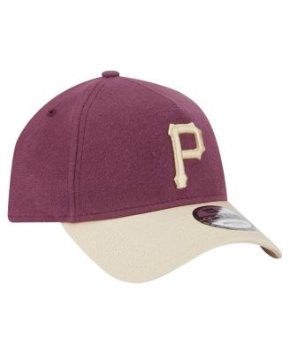 Men's Maroon Pittsburgh Pirates Moleskin A-Frame 9FORTY Adjustable Hat