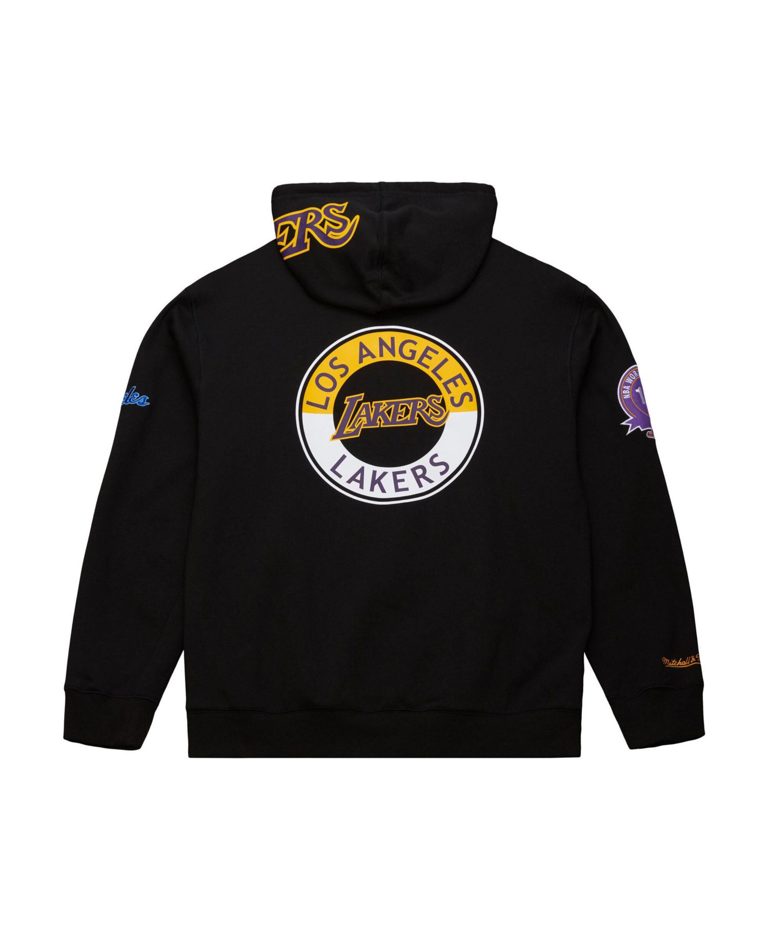 Men's Black Los Angeles Lakers Hardwood Classics Blackout Collection Pullover Hoodie