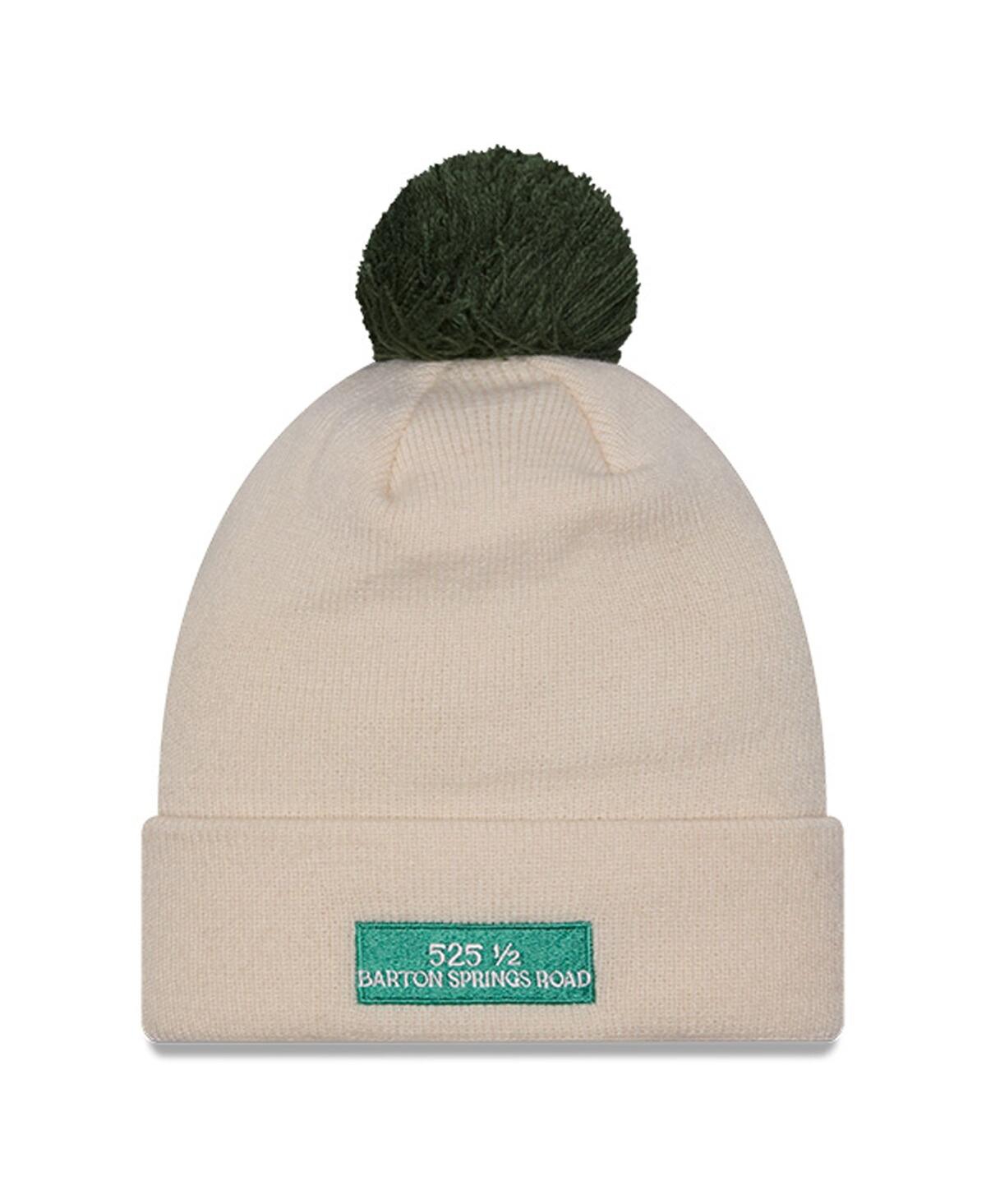 NEW ERA MEN'S CREAM AUSTIN FC JERSEY HOOK CUFF KNIT HAT WITH POM 