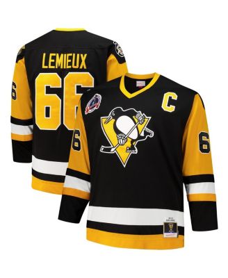 Mitchell & Ness - Men's Mario Lemieux Black Pittsburgh Penguins Big Tall 1991/92 Blue Line 2.0 Jersey