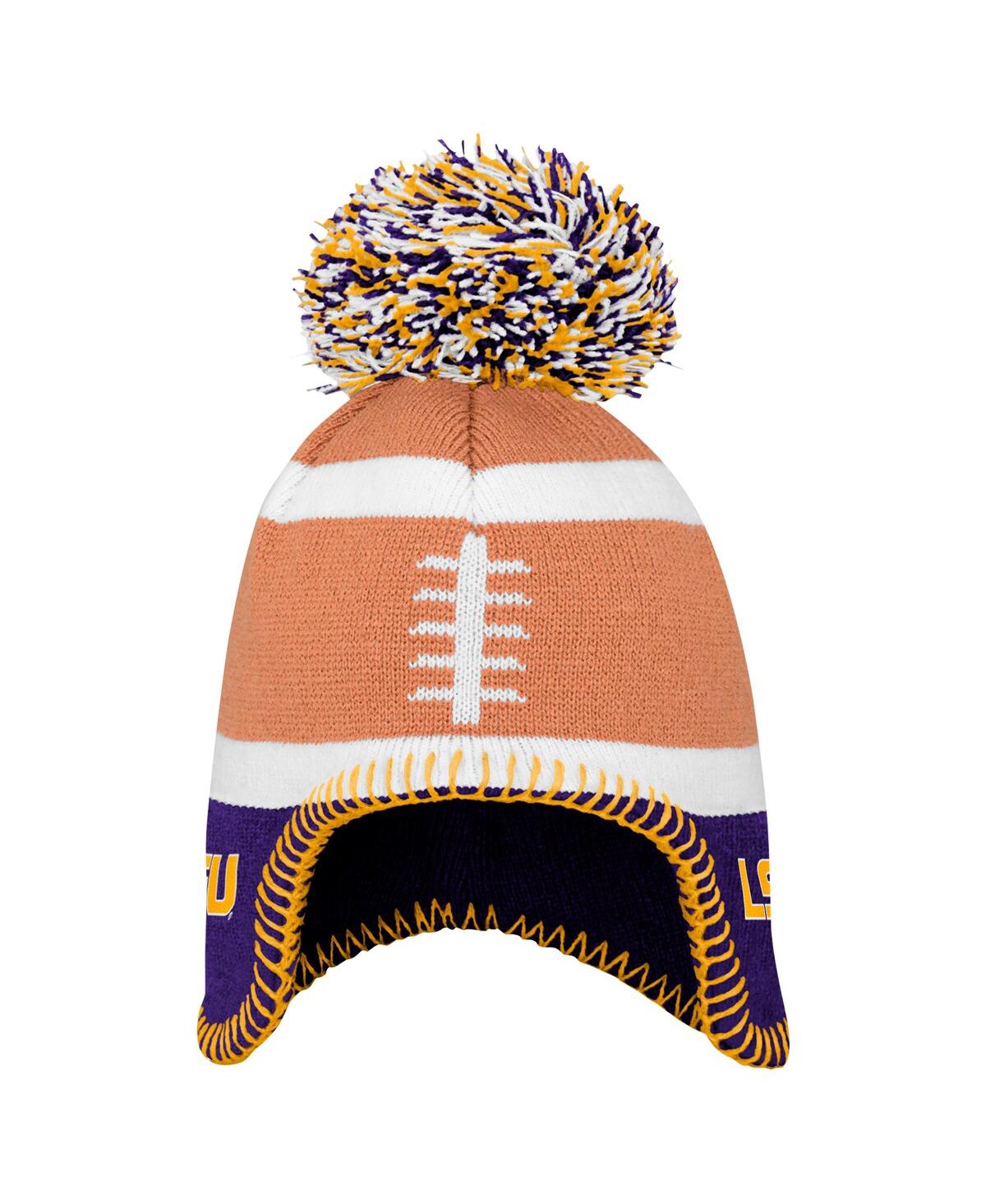 Fanatics Toddler Brown Lsu Tigers Football Head Knit Hat With Pom In Brown