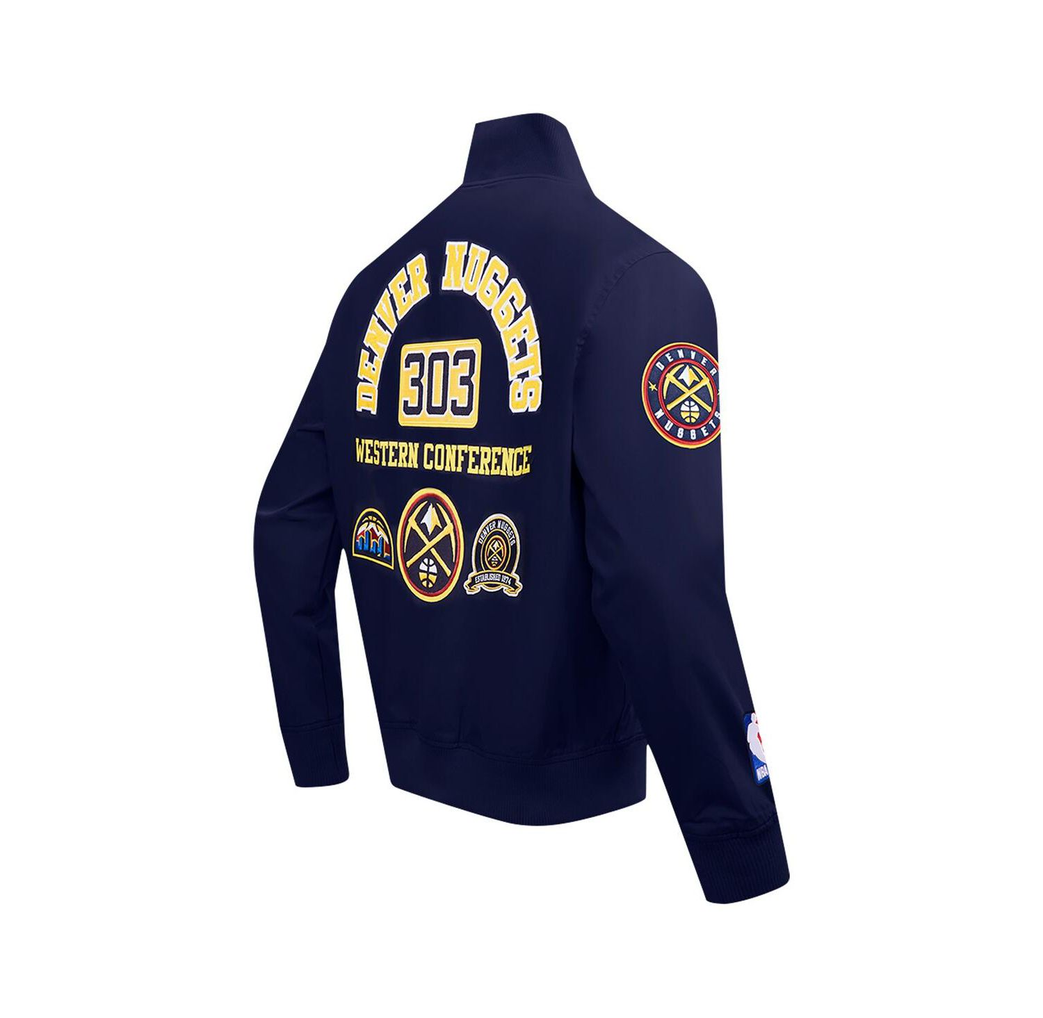 Men's Navy Denver Nuggets Area Code Full-Zip Jacket