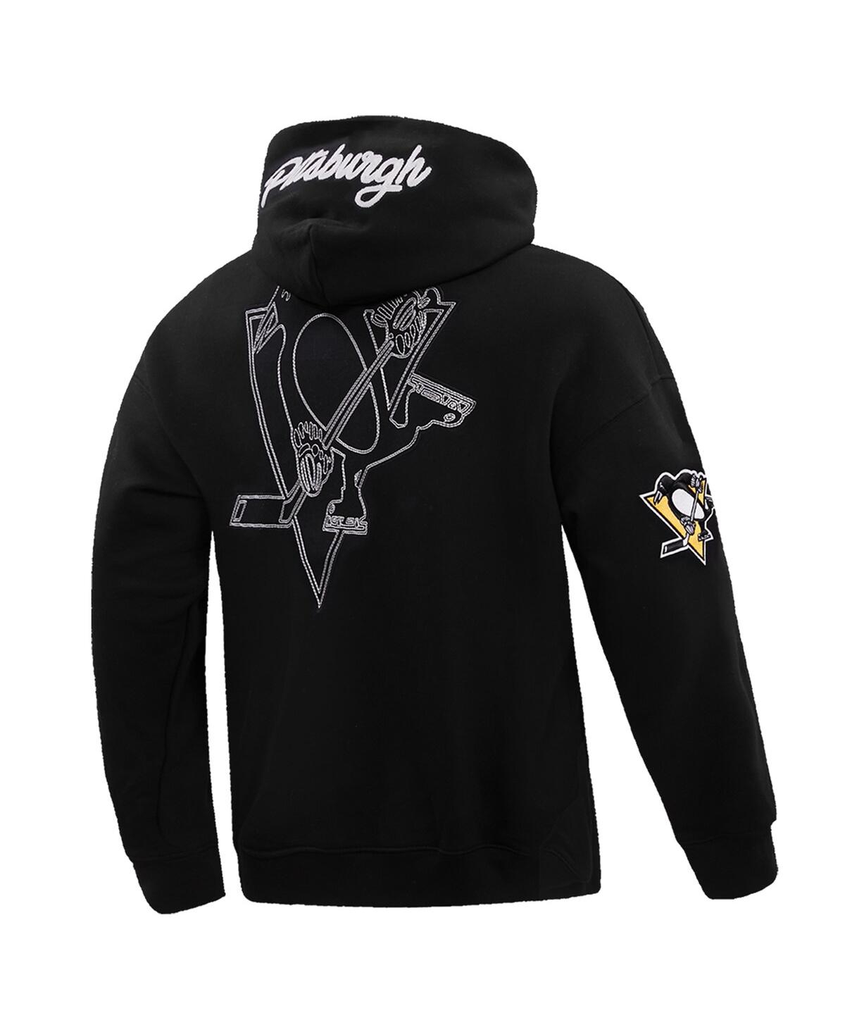 Pro Standard Men's Black Pittsburgh Penguins Paint The City Pullover Hoodie In Black
