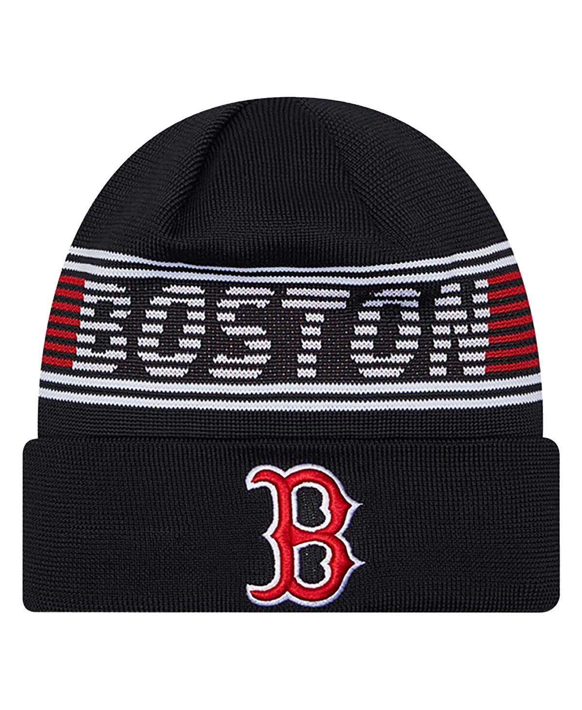 NEW ERA MEN'S NAVY BOSTON RED SOX AUTHENTIC COLLECTION CUFFED KNIT HAT 