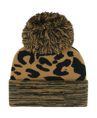 Women's Brown Cal Bears Rosette Cuffed Knit Hat with Pom