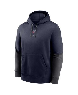 Nike - Men's Navy Liberty Flames 2024 Sideline Club Pullover Hoodie