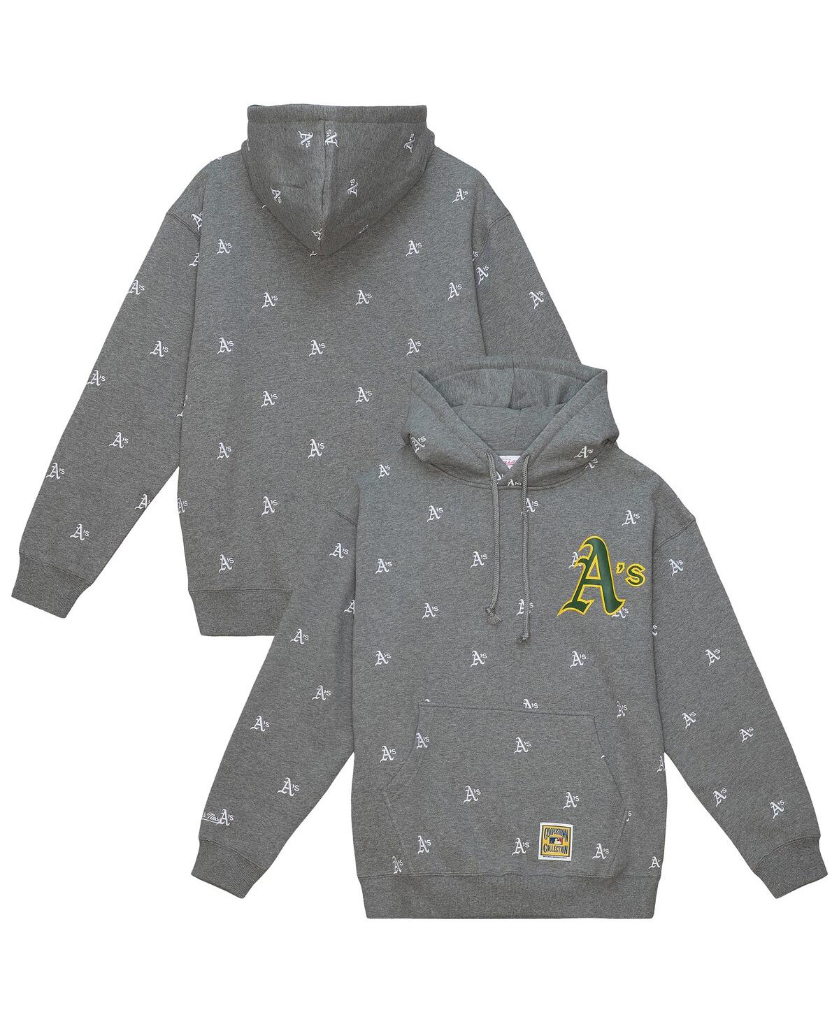 Mitchell & Ness Men's Gray Athletics Repeat Pullover Hoodie In Gray