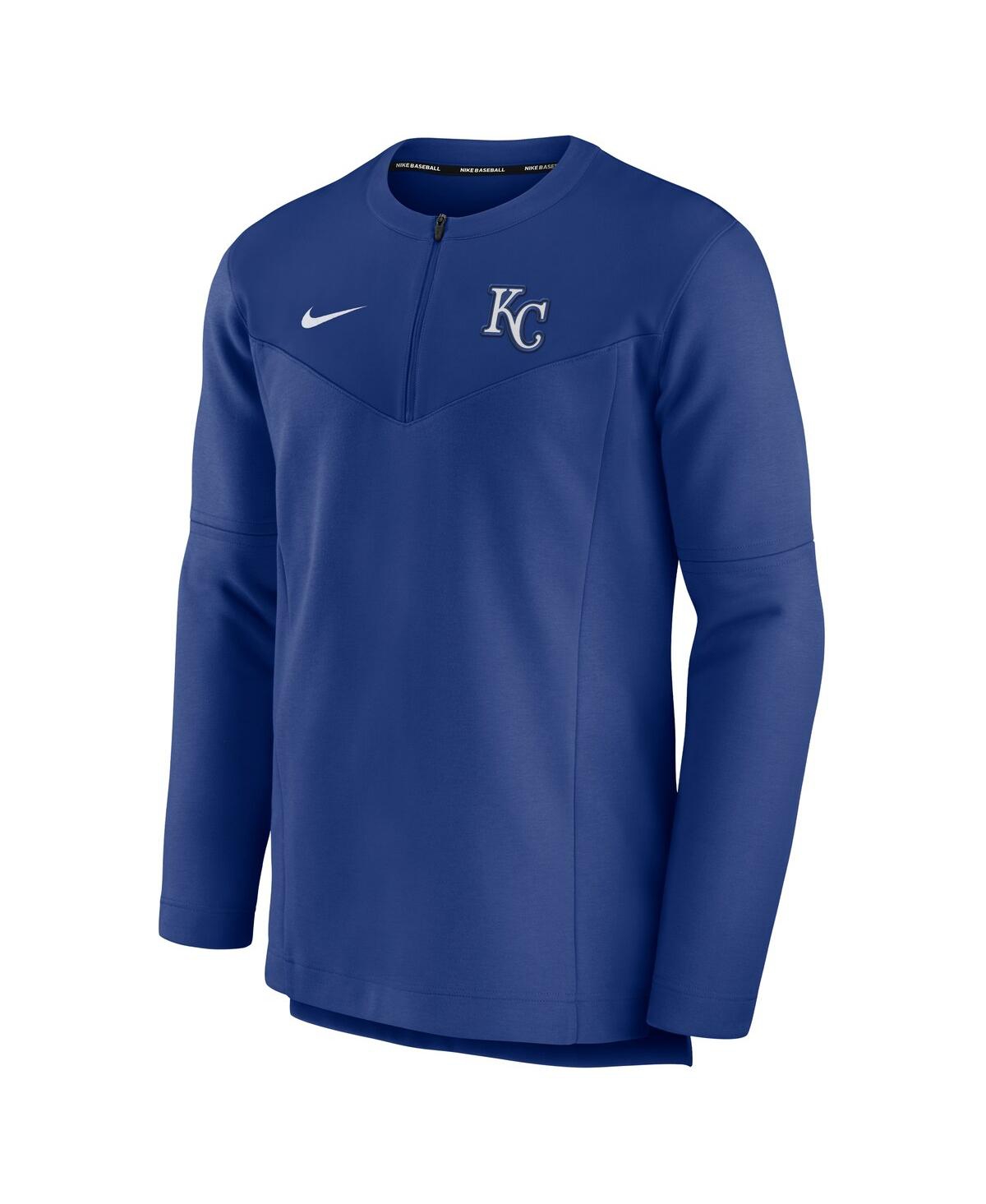 Nike Men's Royal Kansas City Royals Authentic Collection Uv Quarter-zip Sweatshirt In Royal