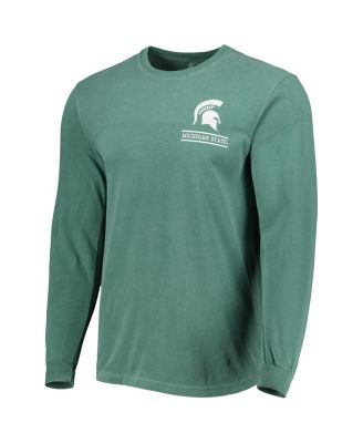 Men's Green Michigan State Spartans Circle Campus Scene Long Sleeve T-Shirt